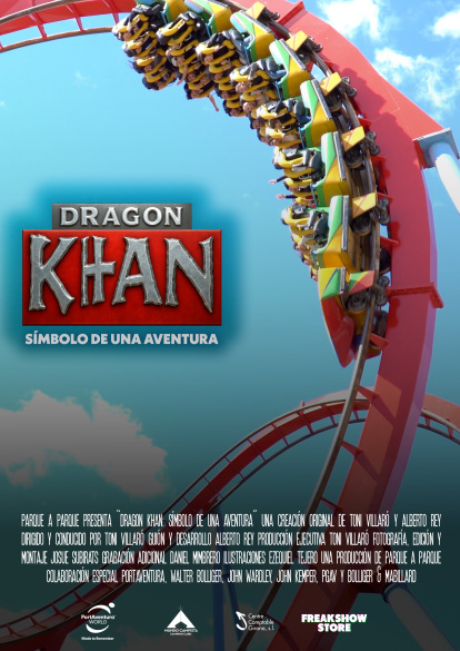 Cartel del documental sobre el Dragon Khan de PortAventura