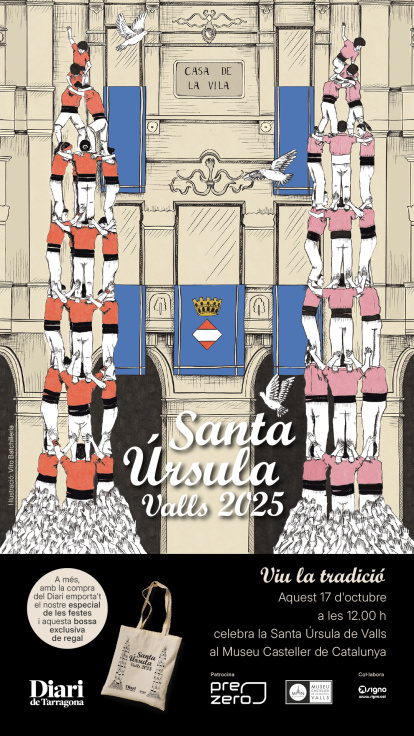 Cartell promocional de l'Extra de Santa Úrsula i la tote bag de regal