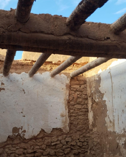 Así quedaron las cubiertas de algunas de las casas.