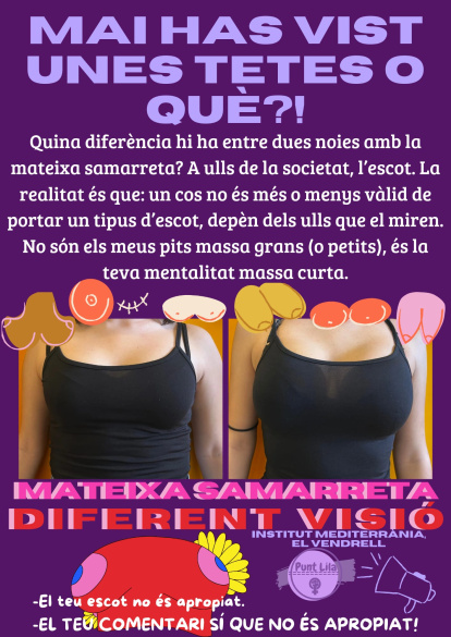 El cartel en el instituto.