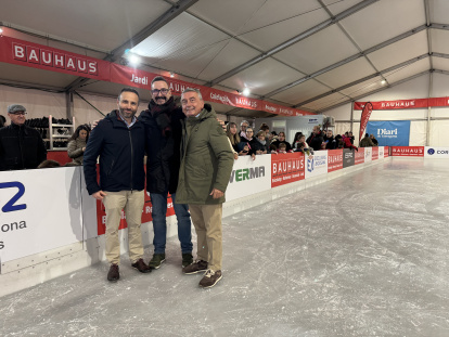 Aitor Cruz, Óscar Barbachano y Jesús Féliz, este jueves durante la inauguración.