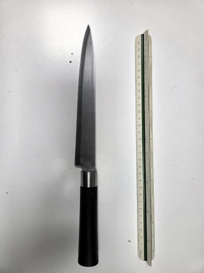 El cuchillo usado en el robo